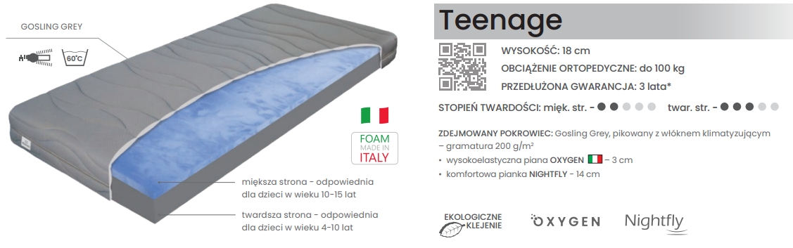 materac dla dzieci Teenage